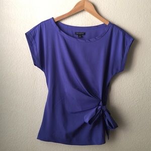 Banana Republic Purple Tie Blouse